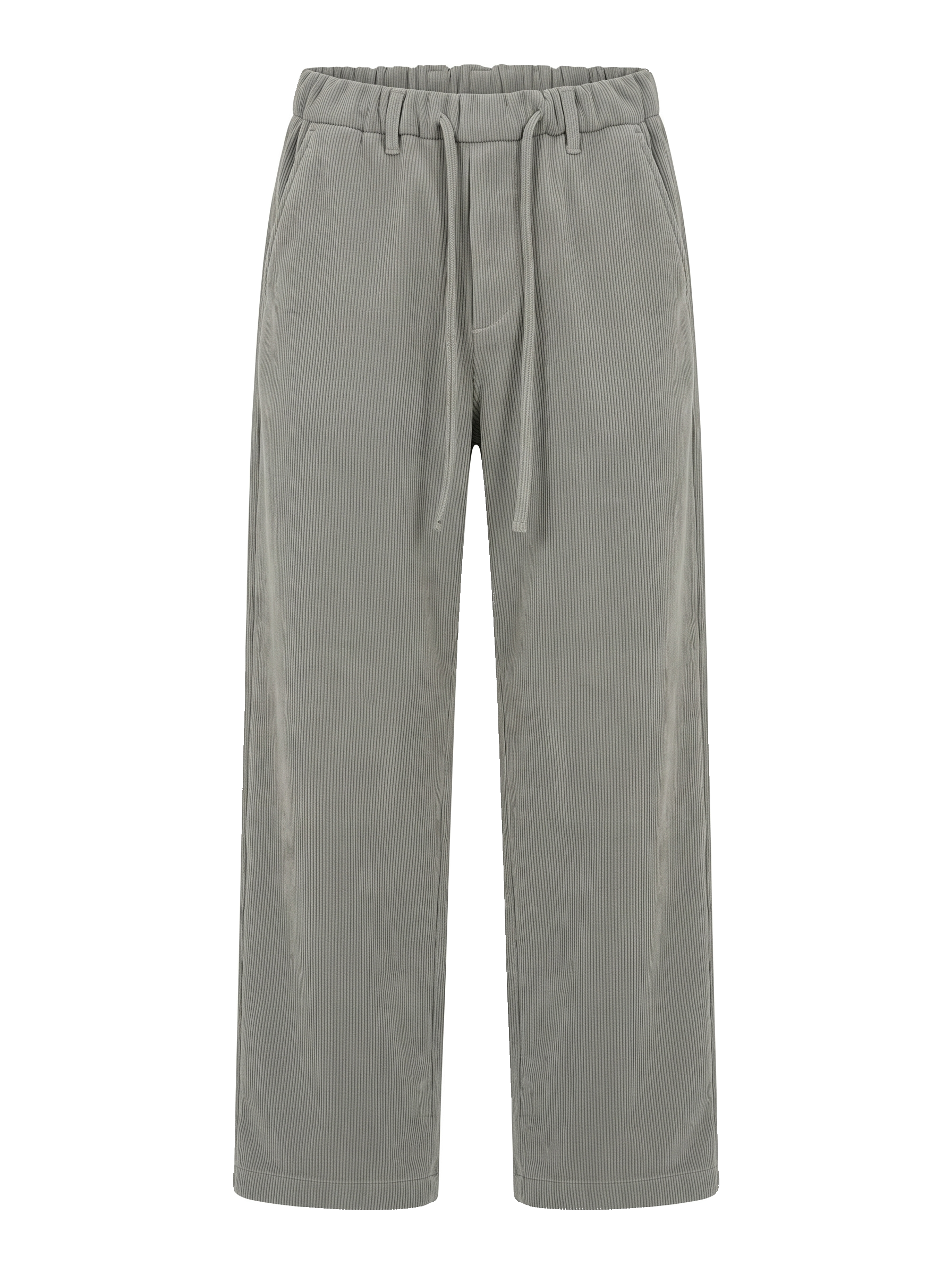 Fitilli kadife Baggy pantolon — GRİ